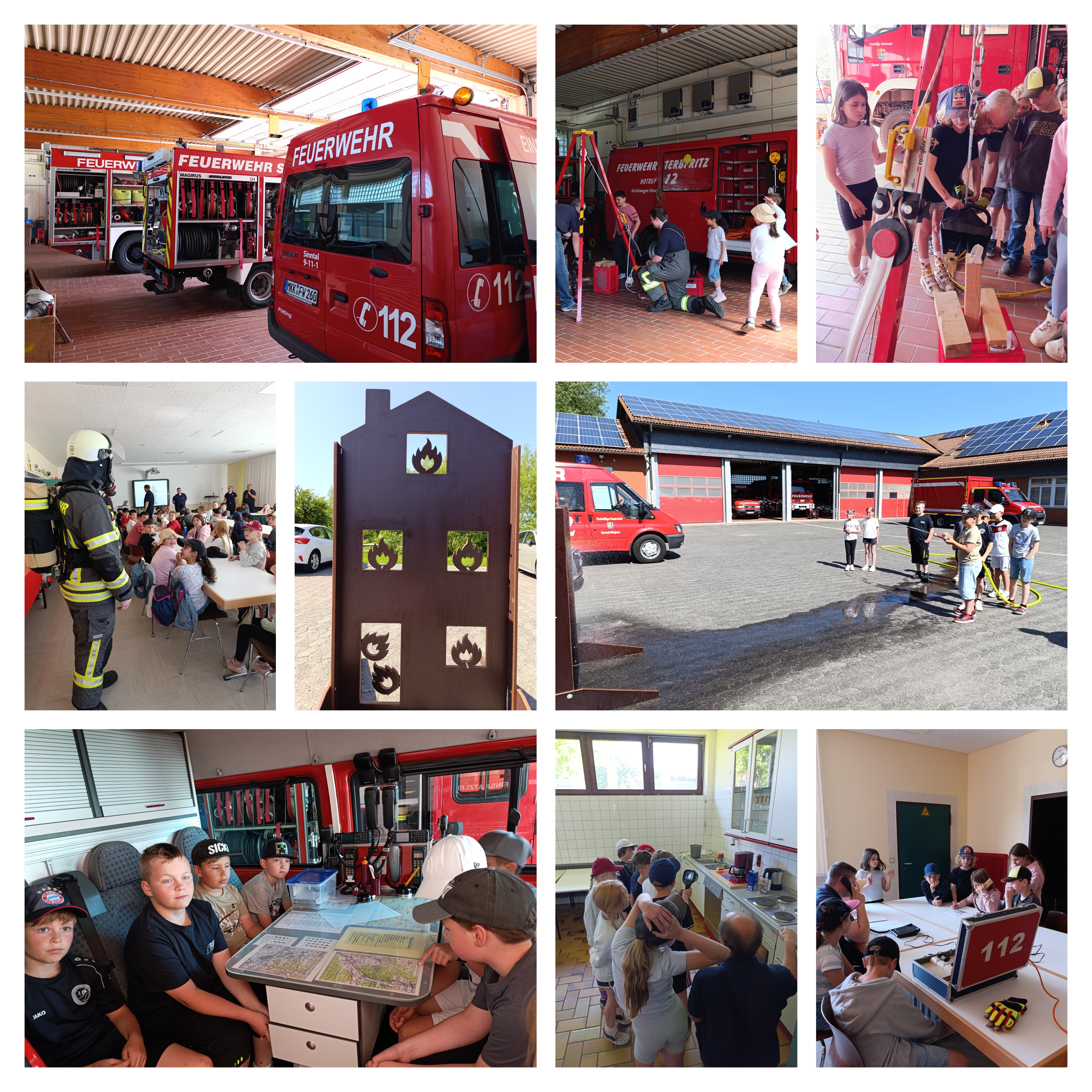 Besuch der 3a und 3b bei der Feuerwehr Sterbfritz