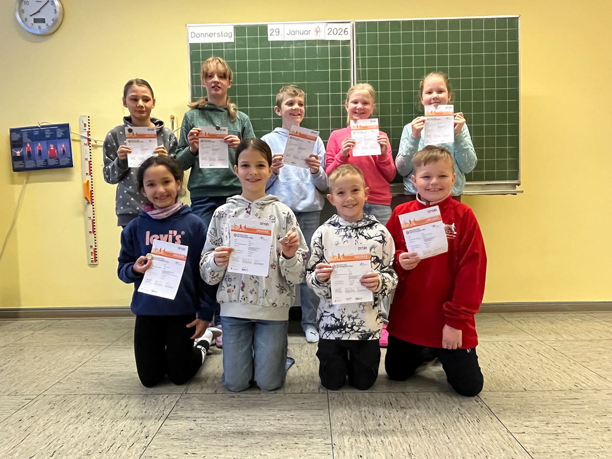 76 Schülerinnen und Schüler erhielten das Sportabzeichen